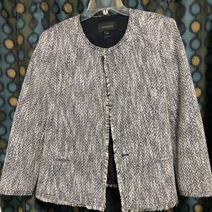 Ann Taylor Factory coat/blazer- navy & white XL